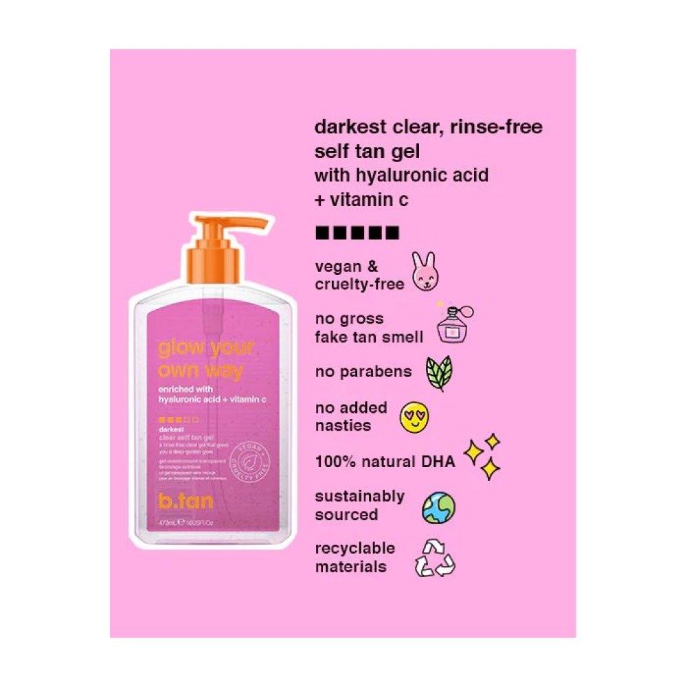 Glow your own way, Self tan gel 437ml - BTan