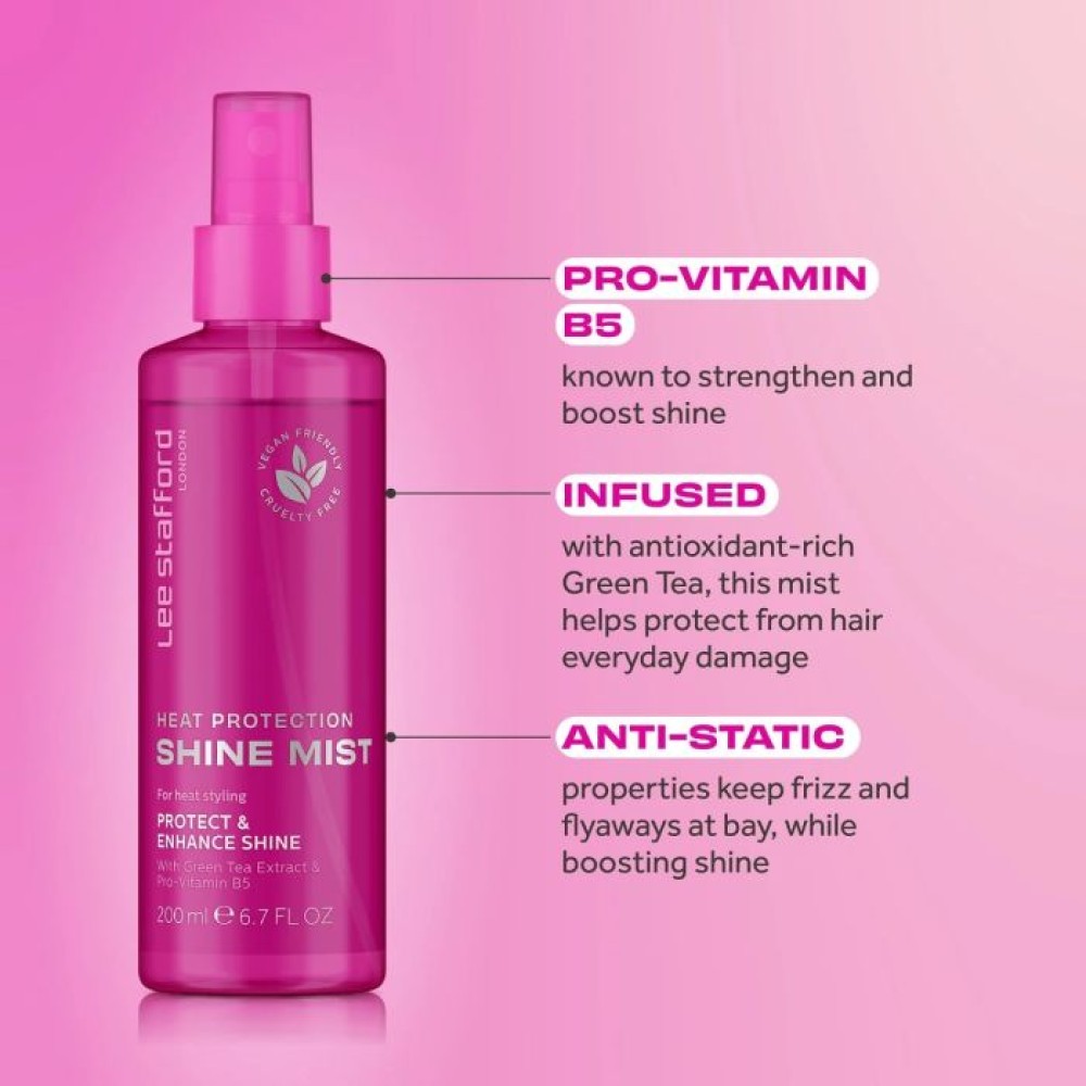 Heat Protection Shine Mist 200ml - Lee Stafford